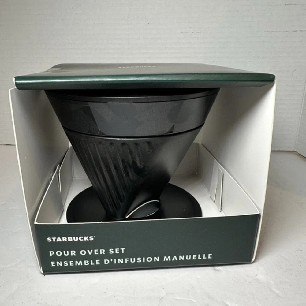 Starbucks‎ Black Pour Over Set Coffee Funnel Brewing Manual Coffee Maker 2022